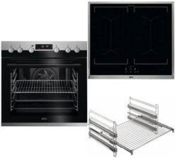 AEG HF55M6I5R2 Herdset Mit Induktionskochfeld Bestehend Aus EPE55526BM + IEE64050XB + TR3LFV Edelstahl/c