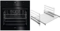 AEG BPF535B2VA Einbaubackofen Bestehend Aus BPE535020B + TR2LFV Schwarz / A+