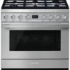 Smeg CPF9GPXD Gas-Kombi-Standherd Edelstahl / A+