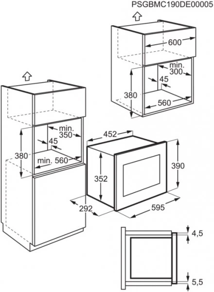 ZANUSSI ZMSN5SX Einbau-Solo-Mikrowelle Edelstahl/cleansteel – Bild 6