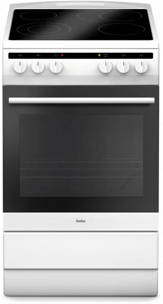 Amica SHC 11553 W Elektroherd Mit Glaskeramikfeld Weiß / A