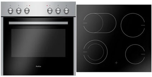 Amica EHC 933 031 E Herdset Edelstahl + Rahmenlos / A 1 Amica EHC 933 031 E Herdset Edelstahl + Rahmenlos / A