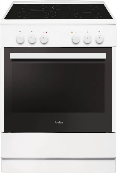 Amica SHC 914 111 W Elektroherd Mit Glaskeramikfeld Weiß / A 1 Amica SHC 914 111 W Elektroherd Mit Glaskeramikfeld Weiß / A