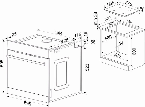Amica EHC 933 600 E Herdset Edelstahl + Edelstahl / A – Bild 5