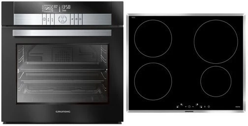 Grundig Edition 70 Herdset Mit Induktionskochfeld Schwarz + Edelstahl / A+ 1 Grundig Edition 70 Herdset Mit Induktionskochfeld Schwarz + Edelstahl / A+