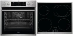 AEG HX3113MI10 Herdset Mit Induktionskochfeld Bestehend Aus EES35111XM + HE634259XB Edelstahl/cleansteel