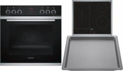 Siemens EQ211DA0EU Herdset Mit Induktionskochfeld Bestehend Aus HE213ABS1 + EM645CSB5E + HZ532000 Edelstahl