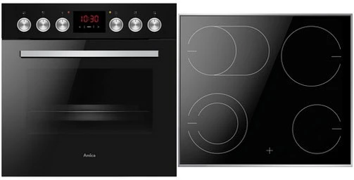 Amica EHC 933 107 SM Herdset Schwarz Matt + Edelstahl / A 1 Amica EHC 933 107 SM Herdset Schwarz Matt + Edelstahl / A