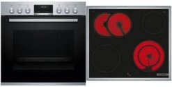 Bosch HND611LS61 Herdset Edelstahl + Edelstahl / A