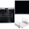 AEG HF55M5I1R2 Herdset Mit Induktionskochfeld Bestehend Aus EPE55526BM + IEB64030XB + TR2LFV Edelstahl/c
