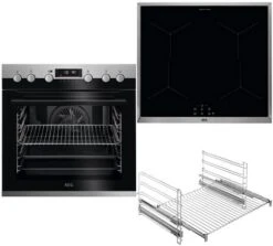 AEG HF55M5I1R2 Herdset Mit Induktionskochfeld Bestehend Aus EPE55526BM + IEB64030XB + TR2LFV Edelstahl/c