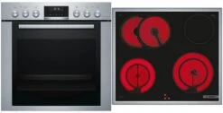 Bosch MKH64SK1 Herdset Bestehend Aus HEG317TS0 + NKH645GA2M Edelstahl + Edelstahl / A