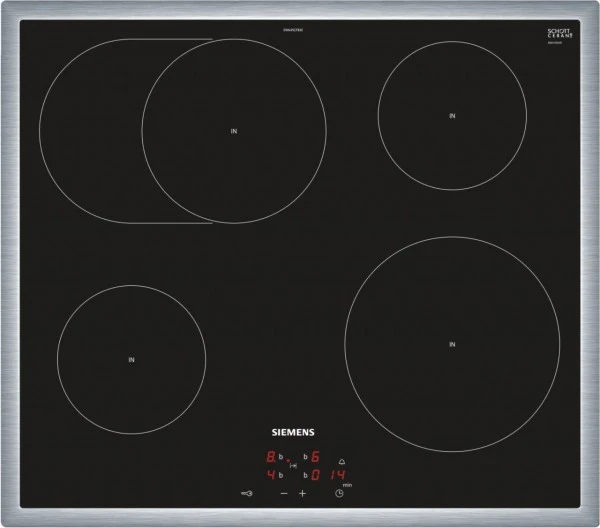 Siemens EQ211WA00 Herdset Mit Induktionskochfeld Bestehend Aus HE213ABS1 + EW645CFB2E Edelstahl + Edelstahl – Bild 3