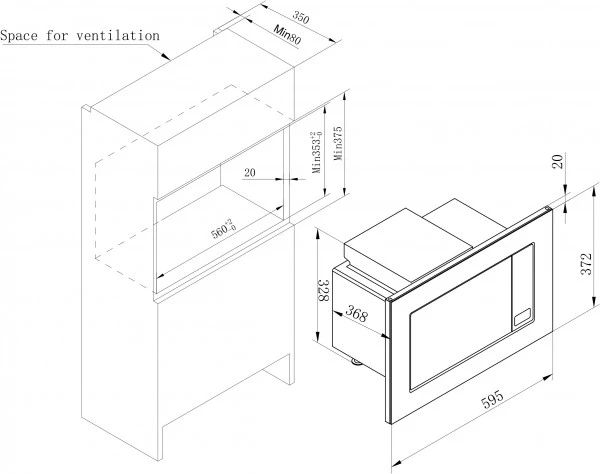 Amica EMW 13184 E Einbau-Kombi-Mikrowelle Edelstahl – Bild 2