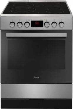 Amica SHC 913 001 E Elektroherd Mit Glaskeramikfeld Edelstahl / A