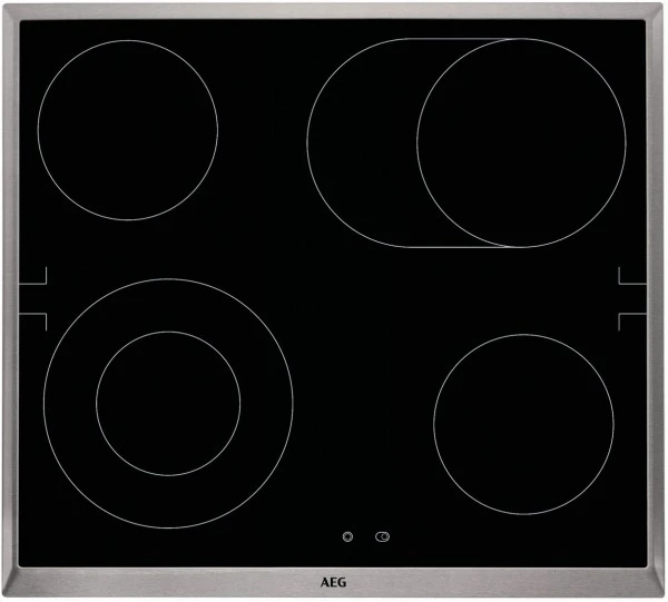 AEG HE604062XB Glaskeramikfeld Edelstahl