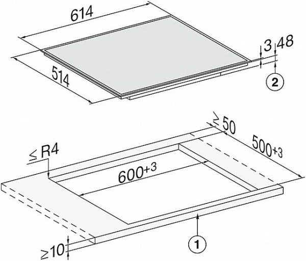 Miele KM 7002 FR Glaskeramik-Induktions-Kochfeld Edelstahl – Bild 5