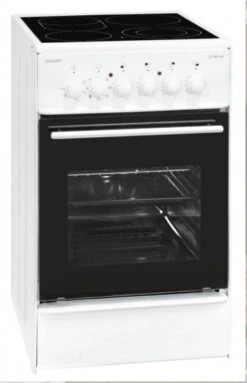 Exquisit ECM 8-4 BZ Elektroherd Mit Glaskeramikfeld Weiß / A