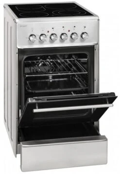 Exquisit ECM 5-4 I BZ Elektroherd Mit Glaskeramikfeld Edelstahl / A