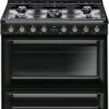 Smeg TR90BLD9 Gas-Kombi-Standherd Schwarz / A