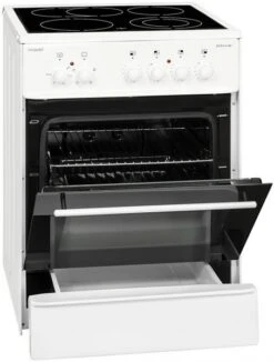 Exquisit ECM 6-4 BZ Elektroherd Mit Glaskeramikfeld Weiß / A