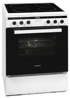 Exquisit EHI 60-3 Stand-Elektroherd Mit Induktionsfeld Weiß / A