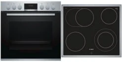 Bosch HND411LS61 Herdset Bestehend Aus HEA513BS2 + NKN645GA1E Edelstahl + Edelstahl / A