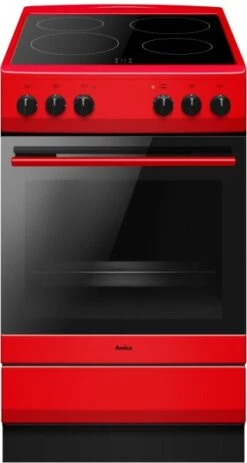 Amica SHC 11506 R Elektroherd Mit Glaskeramikfeld Rot / A