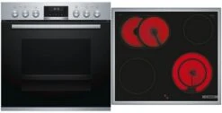 Bosch HND611LS66 Herdset Bestehend Aus HEB517BS0 + NKN645GA2E Edelstahl + Edelstahl / A