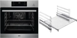 AEG BFH35502VA Einbaubackofen Bestehend Aus BEB355020M + TR2LFV Edelstahl/cleansteel / A+