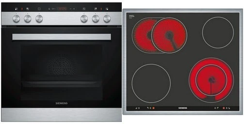 Siemens EQ110KA0Z Herdset Bestehend Aus HE113FBS2 + EA645GN17 Edelstahl + Edelstahl / A