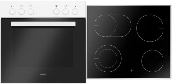 Amica EHC 933 011 W Herdset Weiß + Edelstahl / A 1 Amica EHC 933 011 W Herdset Weiß + Edelstahl / A