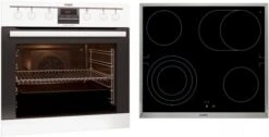 AEG EEWX331321 Herdset Bestehend Aus EE3013021W + HE604070XB Weiß + Edelstahl / A