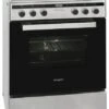 Exquisit EHI 60-3 Stand-Elektroherd Mit Induktionsfeld Edelstahl / A