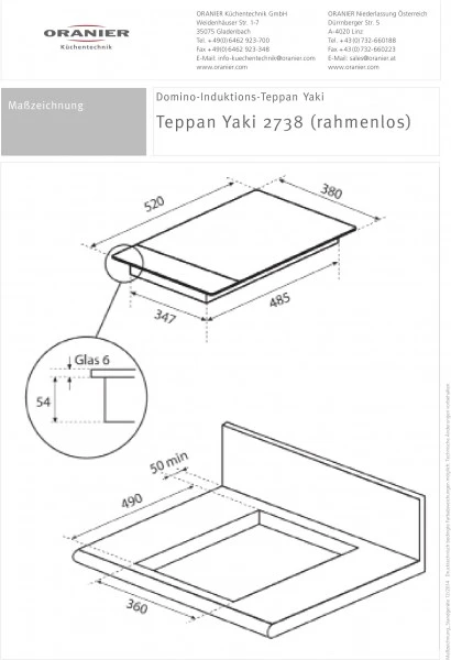Oranier Teppan Yaki 2738 Edelstahl/schwarz 2 Oranier Teppan Yaki 2738 Edelstahl/schwarz – Bild 2