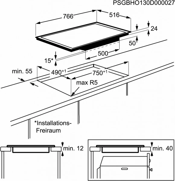 AEG HDP54108XB Induktionskochfeld Edelstahl – Bild 5