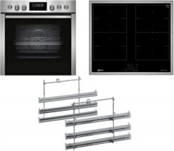 NEFF HMK261iFP Herdset Mit Induktionskochfeld Bestehend Aus E2CCH7AN1+M56BR60N0K+Z11TF36X0 Edelstahl + Ed