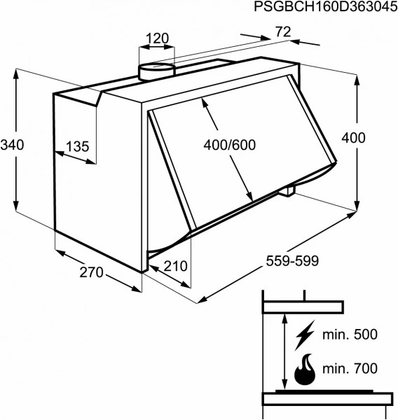 AEG DEB2531S Einbau-Dunstabzugshaube Grau / D – Bild 6