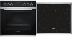 Siemens EQ211WA00 Herdset Mit Induktionskochfeld Bestehend Aus HE213ABS1 + EW645CFB2E Edelstahl + Edelstahl