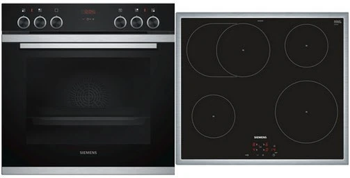 Siemens EQ211WA00 Herdset Mit Induktionskochfeld Bestehend Aus HE213ABS1 + EW645CFB2E Edelstahl + Edelstahl