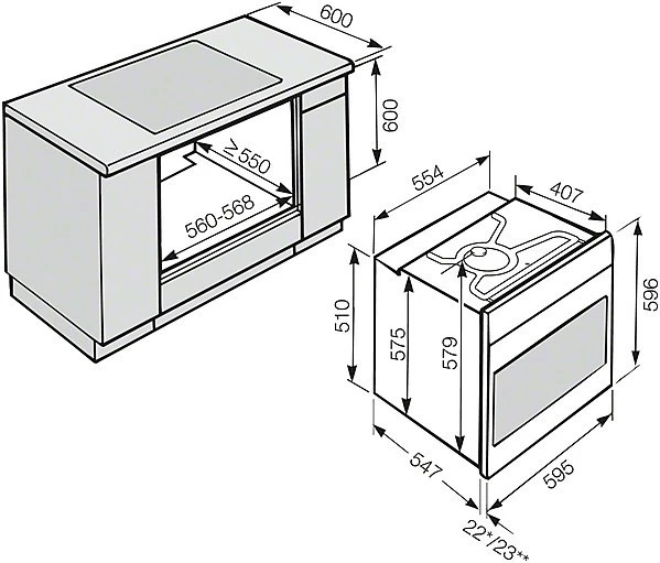 Miele H 2364-1 E Einbau Elektro-Herd Edelstahl/cleansteel / A+ 3 Miele H 2364-1 E Einbau Elektro-Herd Edelstahl/cleansteel / A+ – Bild 3