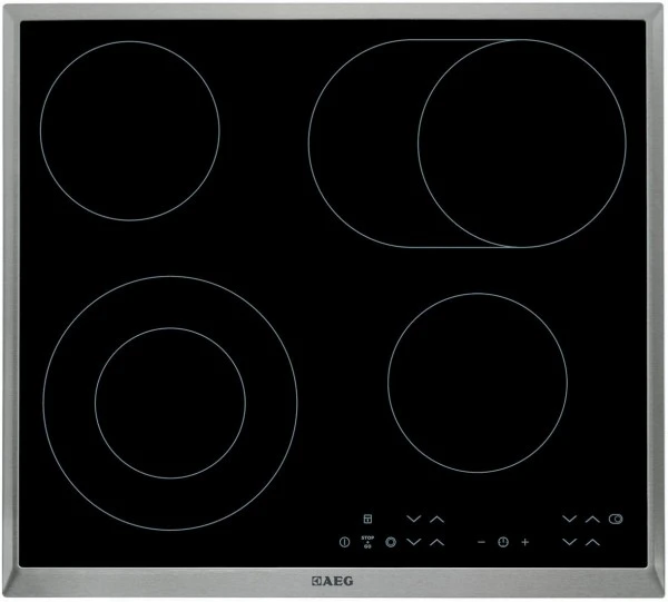 AEG HK634060XB Autark-Glaskeramikfeld Edelstahl