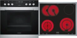 Siemens MKP3KB62 Herdset Bestehend Aus HE378HBS0 + EA645GH17M Edelstahl + Edelstahl / A