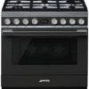 Smeg CPF9GPAND Gas-Kombi-Standherd Anthrazit / A+