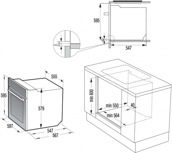 Gorenje BCPS637E301X Einbau Elektro-Herd Edelstahl / A+ – Bild 6