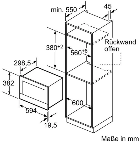 Siemens BF634LGW1 Einbau-Solo-Mikrowelle Weiß – Bild 4
