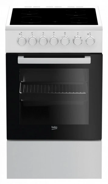 Beko FSM 57100 GW Elektroherd Mit Glaskeramikfeld Weiß / A 1 Beko FSM 57100 GW Elektroherd Mit Glaskeramikfeld Weiß / A