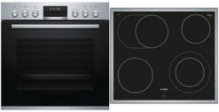 Bosch HND671CS60 Herdset Bestehend Aus HEA578BS0 + NKN645GA1E Edelstahl + Edelstahl / A