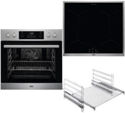 AEG HF13M50I5R Herdset Mit Induktionskochfeld Bestehend Aus EEB331010M + IEB64030XB + TR2LFV Edelstahl/c